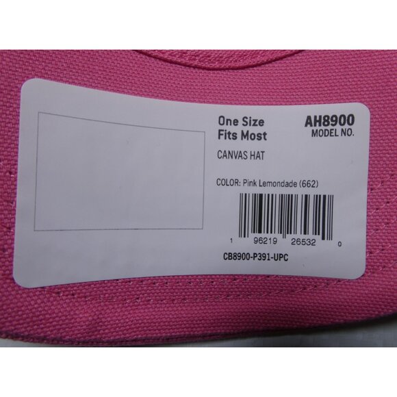 Carhartt Canvas Baseball Cap Pink Lemonade AH8900 One Size‎ Fits All - Picture 4 of 6